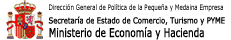 Logo de la Dirección General de Política de la Pequeña y Mediana Empresa. Secretaría de Estado de Comercio, Turismo y PYME. Ministerio de Economía y Hacienda
